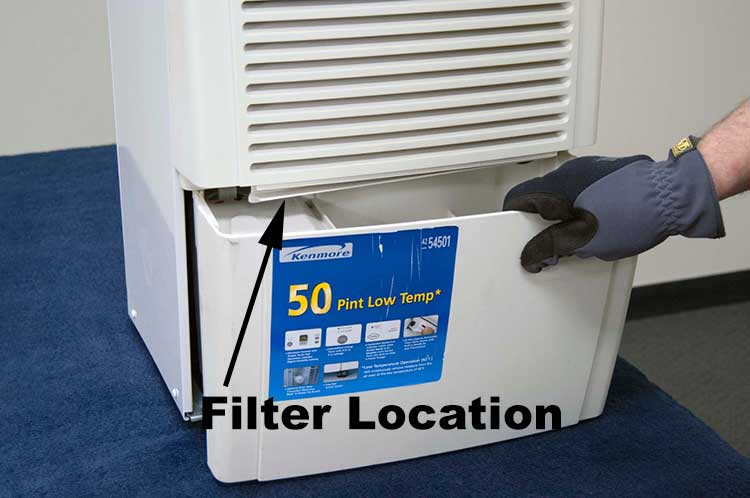 Dehumidifier Filter Location