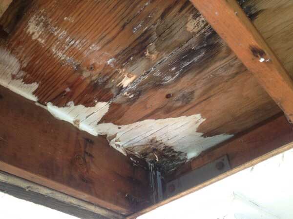 Water damage to structure