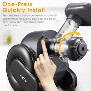Aicok Reverse Feature Slow Masticating Juicer Operation