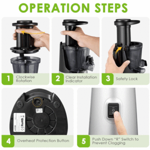 Aicok Vertical Slow Masticating Juicer Usage
