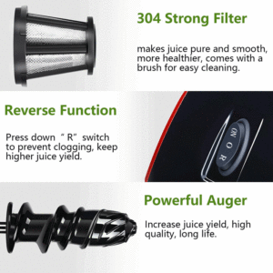 Aobosi Horizontal Slow Masticating Juice Extractor Features