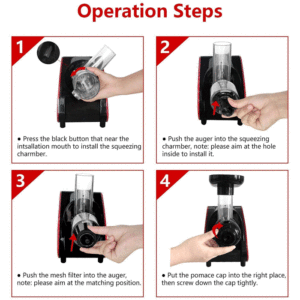 Aobosi Horizontal Slow Masticating Juice Extractor Operation