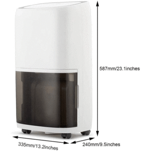 LUKO 40 Pints Dehumidifier Dimensions
