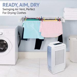 Ivation 13 Pint Desiccant Dehumidifier For Drying Laundry