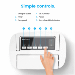 Pro Breeze® 10L Desiccant Dehumidifier Control Panel