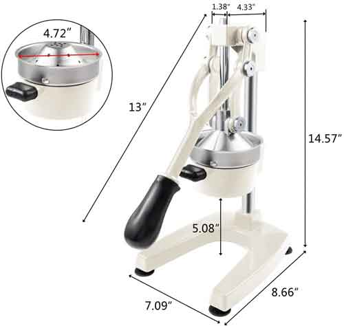 ROVSUN-Hand-Press-Juicer-dimensions